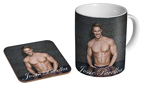 mugmart Jessie Pavelka Tasse à café en céramique + Dessous-de-Verre Coffret Cadeau