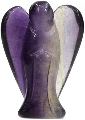 AMANDASTONES Natural Pyrite Gemstone Peace Angel Pocket Guardian Angel Healing Statue 1.5 inch