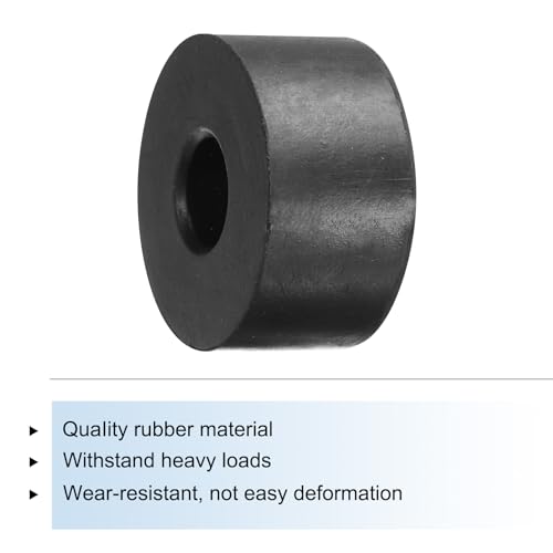 QUARKZMAN 8 Stück Gummi Unterlegscheiben Gummispacer 30mm Außendurchmesser 10mm Innendurchmesser 15mm Dicke Gummi Abstandshalter Runde Distanzhülsen für Haus Auto Zubehör Schwarz