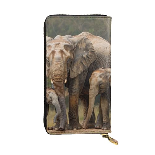 Sac à main pour téléphone portable en cuir noir avec imprimé éléphant moderne