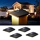 JACKYLED Solar Pfostenkappe 7x7 8x8 9x9 10x10, Solar Pfostenkappen IP54 Wasserdichte für Zaunpfosten für Hölzerne Pfosten Plattform, Garten, 4 Stück