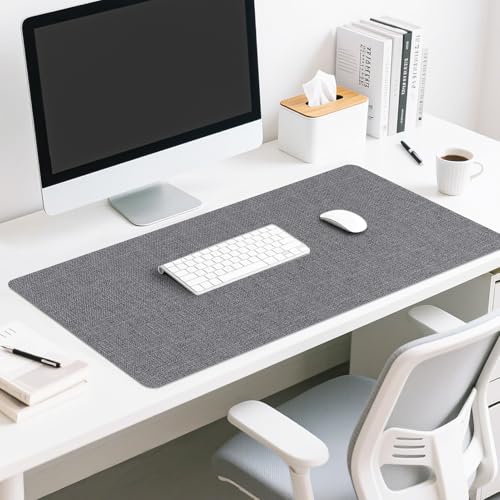 Tapis de bureau bleu en cuir pour sublimer votre espace de télétravail et protéger la table