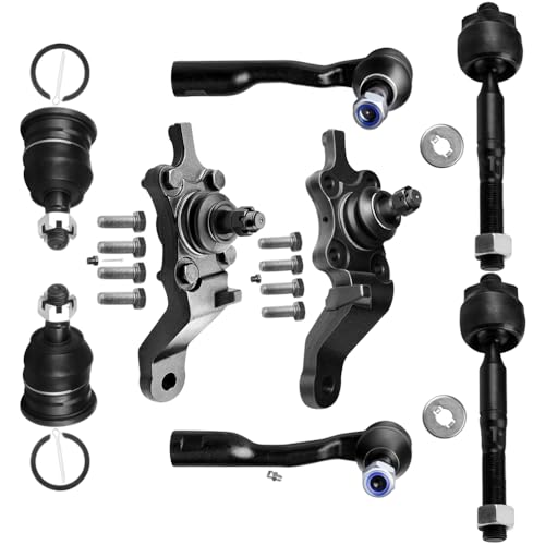 SCITOO 8-PC SET Suspension Kit For 2001-2002 For Toyota Sequoia 2000-2002 For Toyota Tundra Front Inner Tie Rod End Front Outer Tie Rod End Front Lower Ball Joint Front Upper Ball Joint