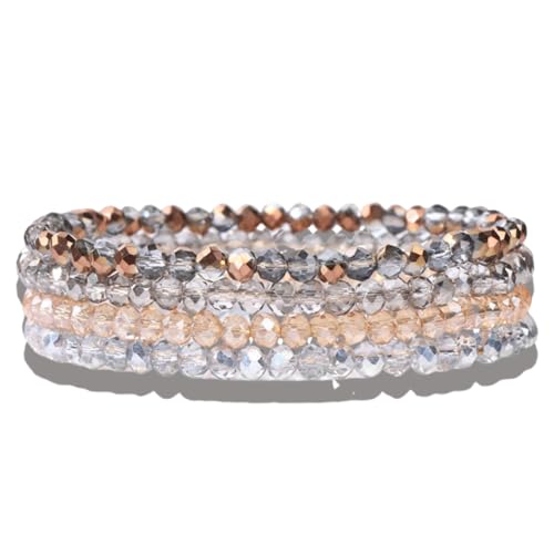 SGERUFZ Pulsera de Cristal para Mujer, Pulsera Bohemia, Pulsera Multicapa de...