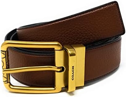 Coach Men’s Square Roller Buckle Cut To Size Reversible Belt, 38 Mm