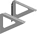 Produktbild Element System 18133-00205 Triangel / Regalträger / 3 Farben / 2 Stück / weißalu