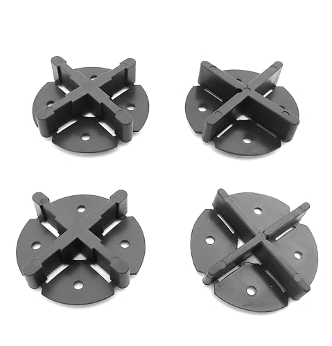 Fugenkreuze mit Teller Fliesenkreuze Terrassenplatten Plattenteller-Fugenbreite 3/4/5/6 mm Fugenkreuz mit Bodenplatte (100 Stk., 4 mm)