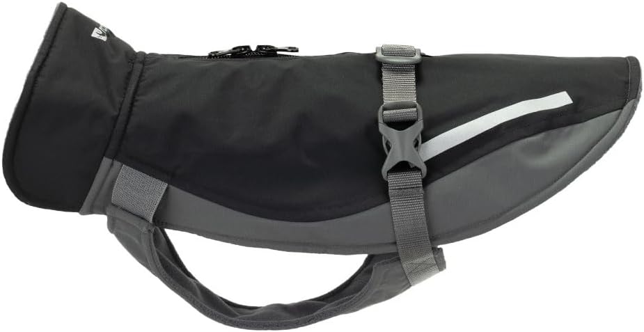 RC Pets Cold Weather, Fleece Lined, Waterproof Circuit Coat | 24 Inches, Black/Dark Grey