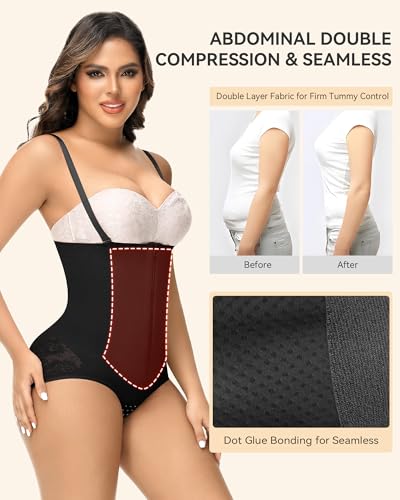 SHAPSHE Fajas Colombianas Moldeadoras Stage 2 High Compression Body Shaper Seamless Butt Lifting Shapewear with Zipper4