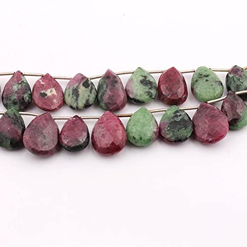 Ruby Zoisite Faceted Pear Beads pour façonner un bijou d'anniversaire mémorable fait main