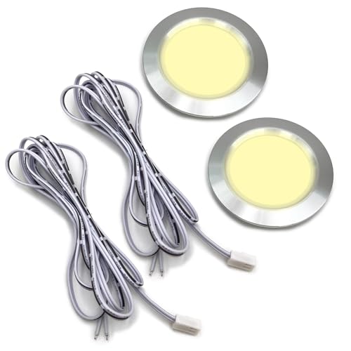 S-NET DC 整備士監修 12v ledダウンライト 3W 小型 ダウン ライト ウォーム ホワイト 6500K 組立 必要 68mm 厚さ 14mm 2個