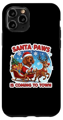 Santa Paws Is Coming Christmas �A�C���b�V���E�H�[�^�[ �X�p�j�G�� ���̎����� �X�}�z�P�[�X iPhone 11 Pro �p