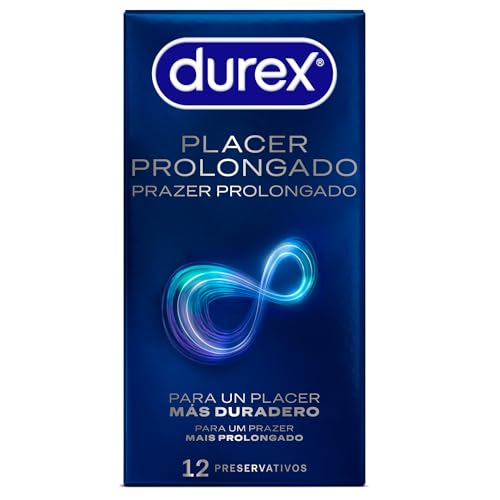 Durex Preservativos Placer Prolongado, Para un Placer Más Duradero, 12 condones