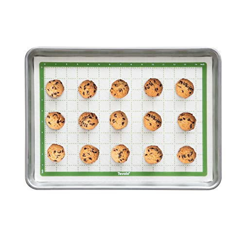 Image of Tovolo Pro-Grade Sil 1 /2 Sheet Pan Mat w /Grid for Baking, Food and Meal Prep, Cooking and More
