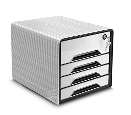 Preisvergleich Produktbild Cep Smoove Secure, 4 Schubladen, weiß / schwarz