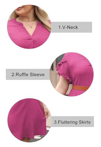 Image of Celkuser Plus Size Casual Summer Shirt Dress for Women