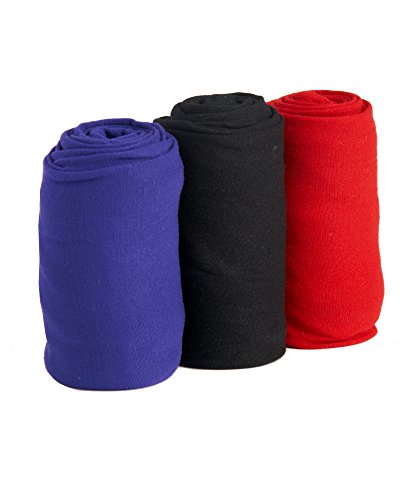 Mallary Girls Microfiber Tights 3-Pack Purple, Red, Black 2 to 43