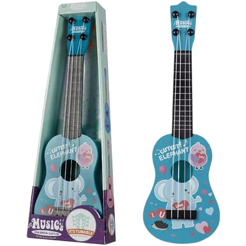 Ukulele para niños, ukelele para niños pequeños, estilo de dibujos animados 16 pulgadas de 4 cuerdas...