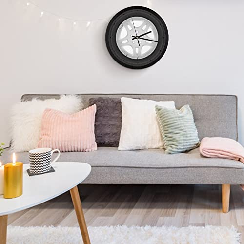 Pendule murale silencieuse pneu moderne sans tic-tac pour une concentration absolue - 6