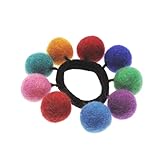 Mit elastischem Haarband Paper High Haarband aus Filz, 9 Kugeln, gemischt, 6 Stück