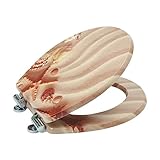 Tapa wc universal: El asiento de inodoro SINOBATH es adecuado para casi todas las marcas de inodoros. nuestro asiento de inodoro pueden cargar de madera hasta 200 kg(440 lb) sin romperse. Son más duraderos que los tapas de wc de plástico normales. Es resistente al amarilleo.