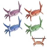 4PCS Desk Crab Pen Holder,Creative Crab Pen Holder,New Cute Crab-Shaped Pen Holders,Weightlifting Crabs Penholder Bracket Storage,Funny Desk Decor for Office Desks,Shop Windows,Home(Mix)