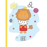 Leo Journal: Astrology Gift for Kids with Wide Ruled Paper and 100 Pages - Cute Leo Cat