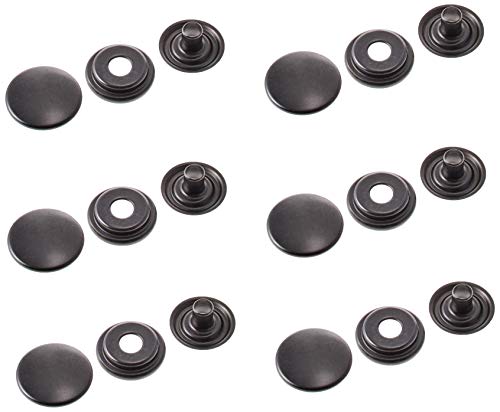 Bouton crochet nickel noir de qualité supérieure F12-3 15mm pour finitions haute couture
