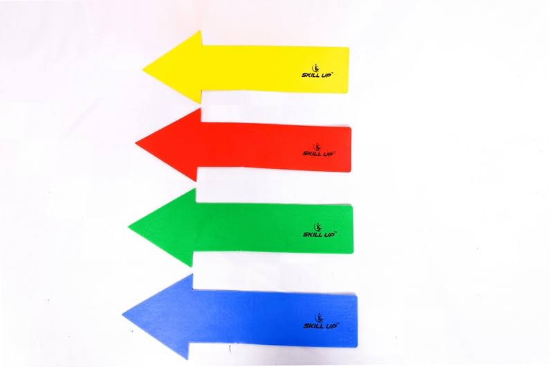 Skill Up Spot Marker Arrow Non Slip TPR Rubber, Arrow for Kids and Adults Sequence Marker Arrow for Agility, Football, Tennis, Badminton, Cricket, Arrow for Speed and Agility (1 Piece, Red)-image-35