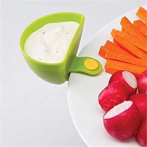 8 Pack Dip Clip Bowl Plate Holder Dipping Sauce Cups Chip Holder Dish Chip and Dip Serving Set for Tomato Sauce Salt Vinegar Sugar Flavor Spices Dip Container Bowl, Assorted Colors