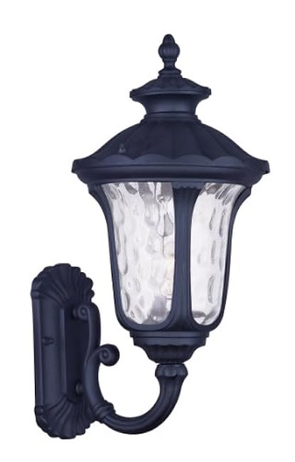 Livex Lighting 7852-14 Oxford 1-Light Outdoor Wall Lantern, 18 x 9.5 x 18, Black