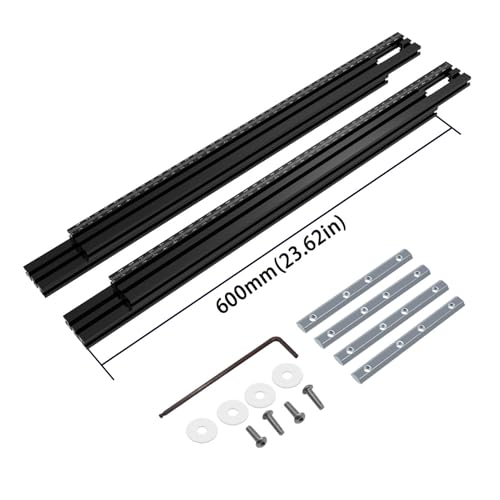 Riel guía de sierra de corte guía de carpintería y ranurado router backrest 6