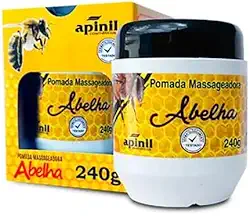 Pomada Massageadora Abelha - 240g Pote - Alívio Dores musculares - Ação relaxante - massagens corporais - efeito hidratante