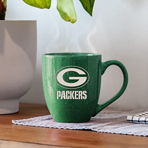 Image of Rico Industries NFL Football 16 oz Team Color Laser Engraved Speckled Ceramic Coffee Mug
