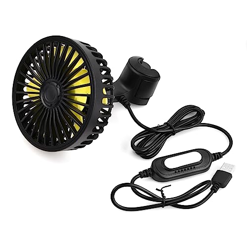 dentedeleao Ventilateur pour Voiture 5V 1A Ventilateur Voiture Usb Portable Ventilateur Voiture Allume Cigare Ventilateur de Voiture Ventilateur Camping Car...