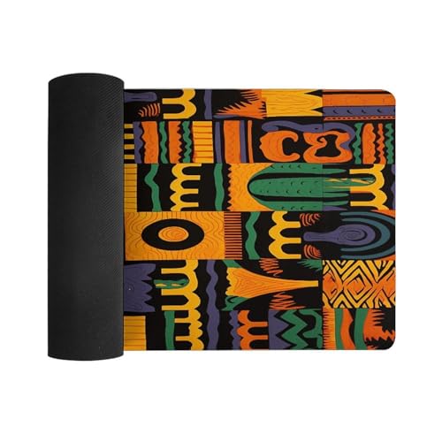 Alfombrilla de escritorio grande con diseño étnico africano miniatura 3