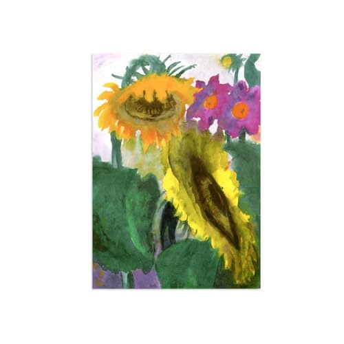 Impressions sur toile floral retro decoration murale pour grand salon 60x85