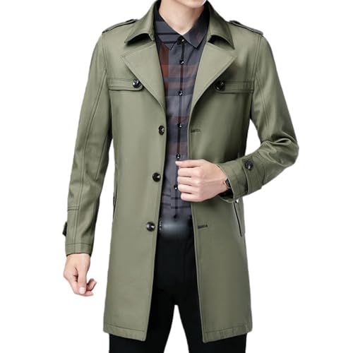 Trench homme printemps casual chic veste mi-longue affaires taille XL