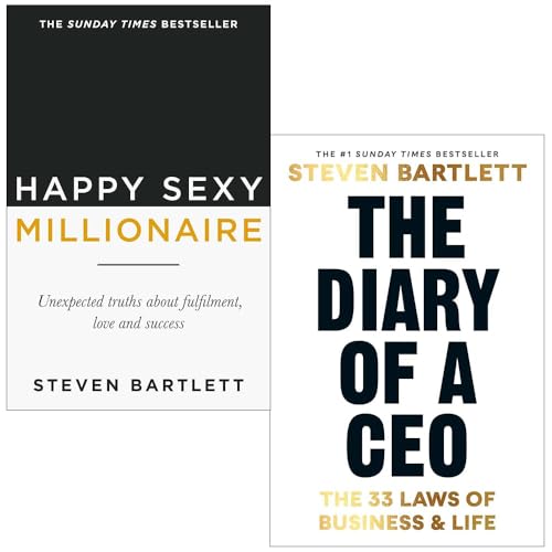 Steven Bartlett 2 Books Collection Set (Happy Sexy Millionaire & The Diary of a CEO)