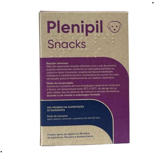 Suplemento Alimentar Para Cães Plenipil Snacks Ouro Fino 84g