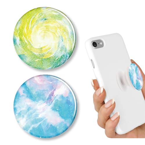 SGERUFZ 2 pezzi Anello di Supporto per Smartphone e Tablet, Premium Supporto Cellulare, Rotazione 360°, Presa Sicura, Comfort Quotidiano, Pieghevole e Retrattile