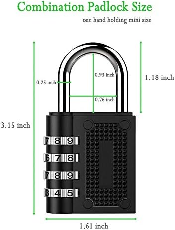 4 Digit Combination Lock, Code Padlock Use for School Locker, Gym Padlock, Employee Locker, Hasp, Parking Lock, Fence(2 Pack)
