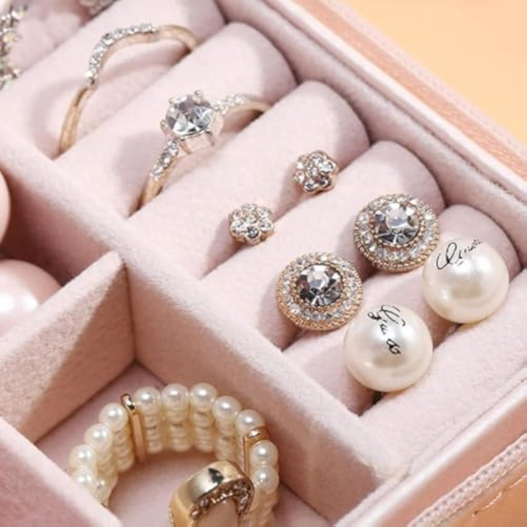 Mini PU Leather Jewelry Travel Box