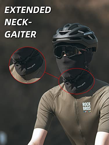 Rockbros Balaclava Face Mask, Thin Balaclava Face Mask Summer Cooling Neck Gaiter, Uv Protector Breathable Helmet Liner Fits Glasses For Motorcycle Bicycle Black #TOP3