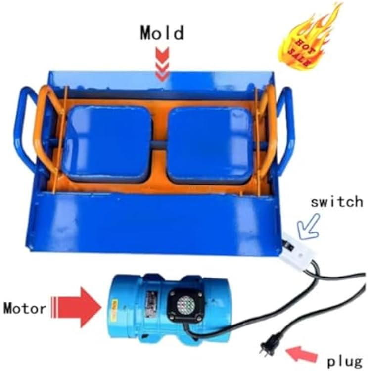 Concrete Block Making Machine Hand Driven Block Pressing Machine Manual Brick Making Machine,45s Fast Forming,30 Bricks/H,Customizable Molds(Threeholes)