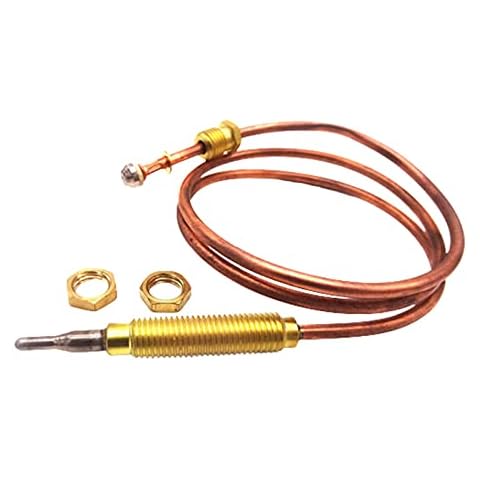 BWWNBY Universal Gas Thermocouple, 600 mm Length, M8x1 End Nut and Head Tip Fit for BBQ Grill or Fire Pit Heater or Gas Water Heater(Size:23.62inch) Cover
