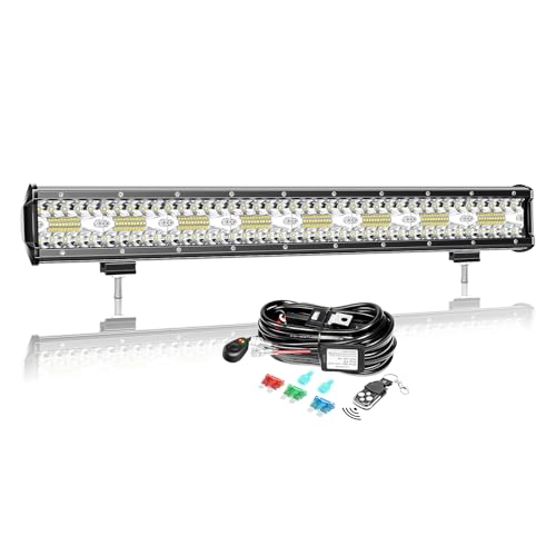 Barra LED triple fila con haz combinado Spot y Flood de 6003K para coche 4x4