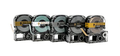 Cintas metálicas LabelWorks paquete 5 piezas y cinta 212RBGPX miniatura 1
