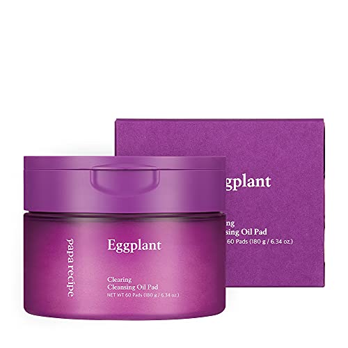 Eggplant Clearing Cleansing Oil Pad 60 pads, Makeup remover pad. Exfoliating. Simple easy quick wipe. Moisturizing cleansing oil pad