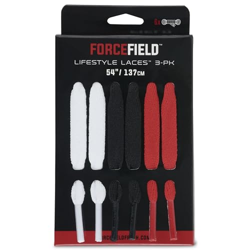 Lacets de rechange pour baskets ForceField 54 pouces pack de 3 couleurs